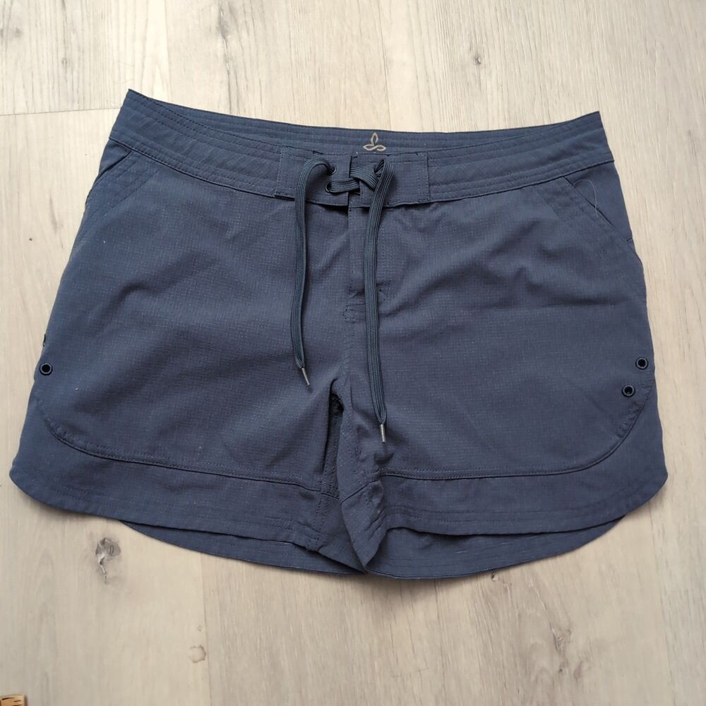 prAna Ebelie Board Shorts Womens Small Blue Elastic Waist Drawstring Beach